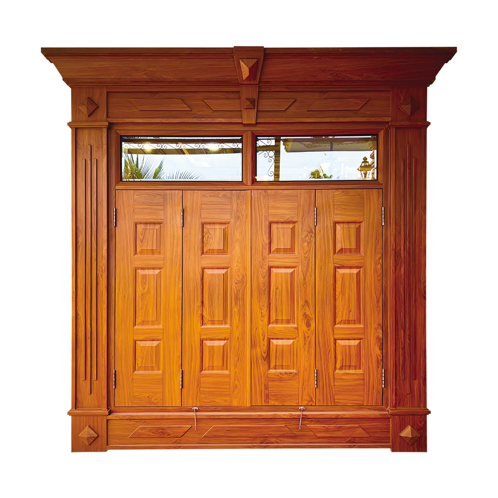 Cửa Sổ Thép Vân Gỗ 2 Cánh HGS-02