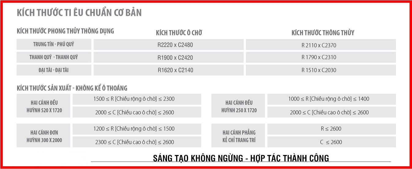 Kích thước thông thủy của cửa thép vân gỗ 2 cánh