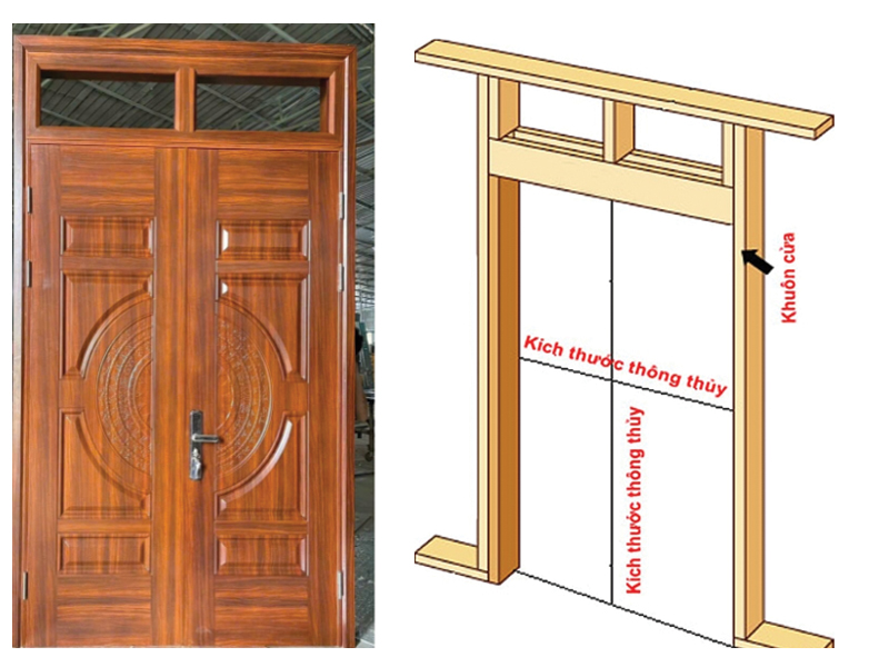 Kích Thước Cửa Thép Vân Gỗ Tiêu Chuẩn