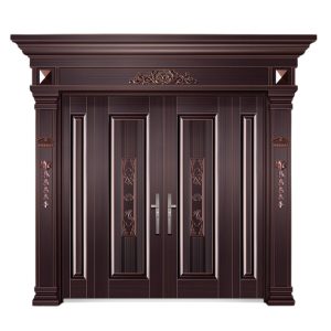 Cửa Thép Chính Cao Cấp 4 Cánh Lệch Cho Biệt Thự Liền Kề HG003